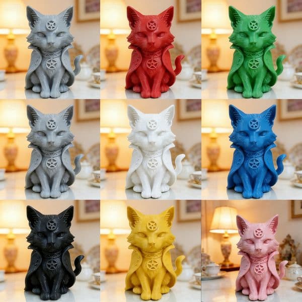 3D Printed Cute Cat Ornament Tabletop Decoration Doll