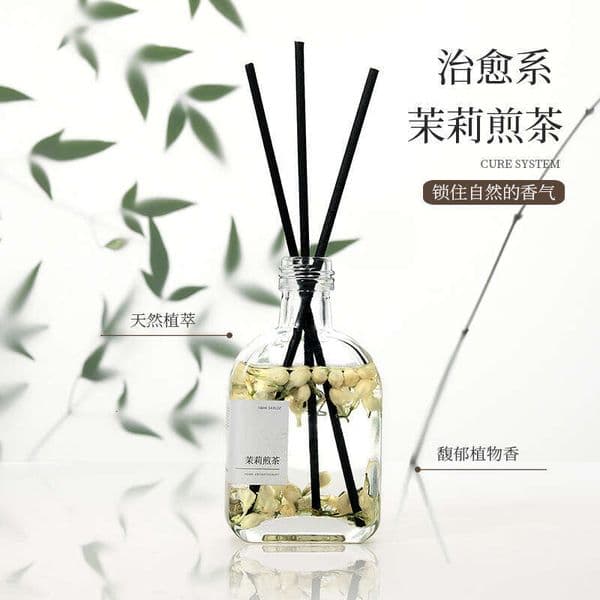 Jasmine Sencha Dry Flower Liquid Aromatherapy for Continuous Freshness Deodorization in Toilets, Bedrooms, and Homes - Flameless Reed Diffuser Wholesale