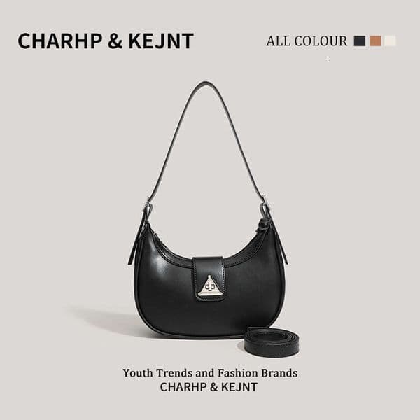 CHARHP&KEJNT French Niche Crescent 2026 New High-End Underarm Light Luxury Single Shoulder Crossbody Bag