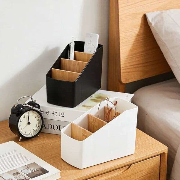 Control Holder, TV Organizer Tabletop Desktop, Storage Box for Makeup Brushes, Remote Caddy, Office Supplies 26Y0312