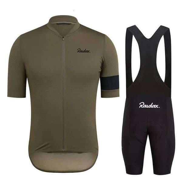 Raudax Men Short Sleeve cycling Jersey Sets Ropa Ciclismo Hombre Summer Cycling Clothing Triathlon Bib Shorts Suit Bike Uniform 26Y0310