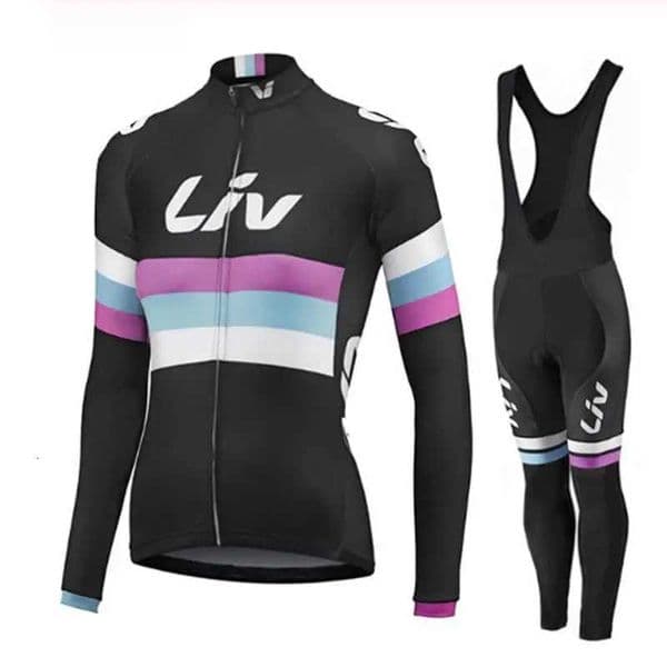 LIV 2023 Women Autumn Cycling Jersey Set Long Sleeve Breathable Clothing MTB Ropa Ciclismo Bicycle Outdoor Sportswear H260312