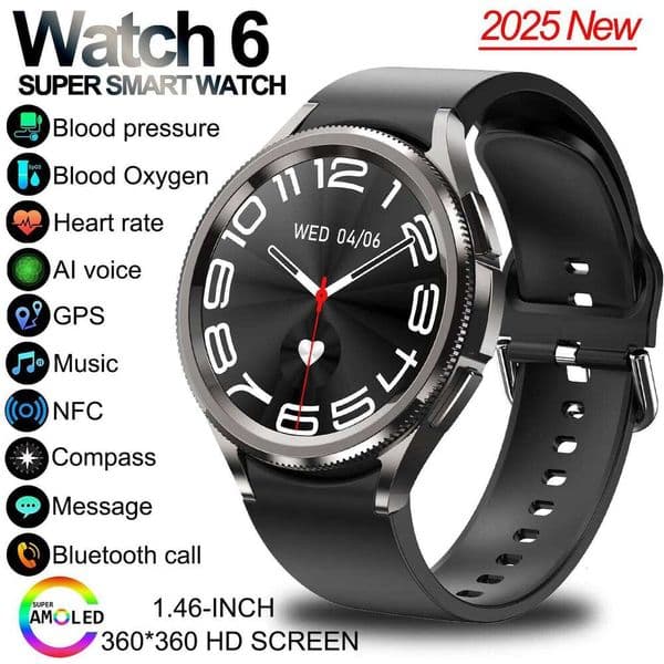 For android And iOS 6 Classic Smart Watch Women Men Sports Fitness Health Waterproof Call Smartwatch New 26Y0312