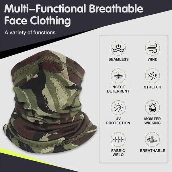 Camo Ttical Mask for Cy Hik Sun Protection Cool Neck Gaiter Breathable Fe Cover Bandana Men Women Tube Scarf Mask Z2603123QEC