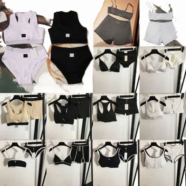 designer Women Tankinis Swimwear Sexy Halter Split Triangle Bikini Swimsuit Beach Holiday Pool Party Bra Briefs Set White Black Bathing Suit Swimsuits T6kk#
