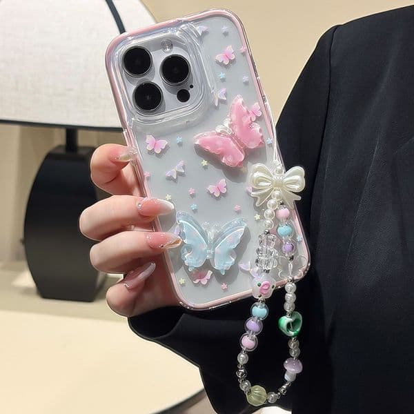 Stereo Butterfly Phone Case For Iphone 16 15 14 13 Pro 12 11 Max Plus 16Pro Charm 16Promax Phone Case 15Pro Creative 15Promax 14Pro Cover Hard 13Promax 12Promax Shell