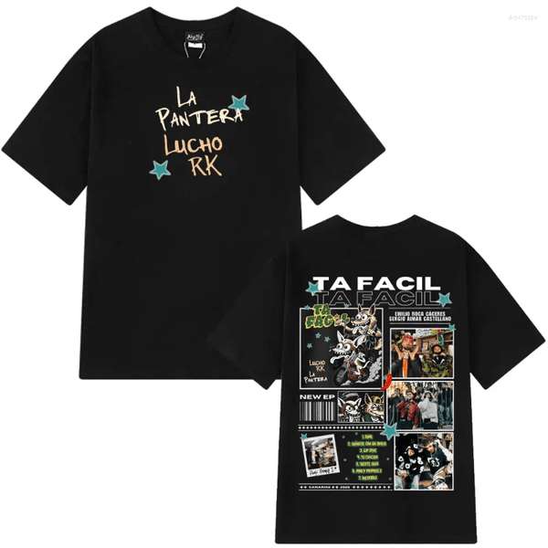 Men's T Shirts Ta Facil 2026 La Panter Lucho Rk Fashion Print Tees Men Women Harajuku Hip-hop T-shirts Loose Casual Cotton