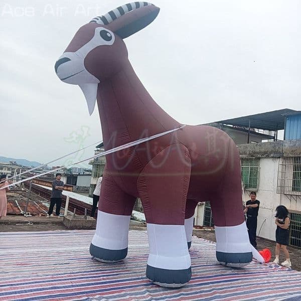 6m height (20ft) Realistic Inflatable Event Goat Brown Sheep Model for Advertising or Zoo Decoration