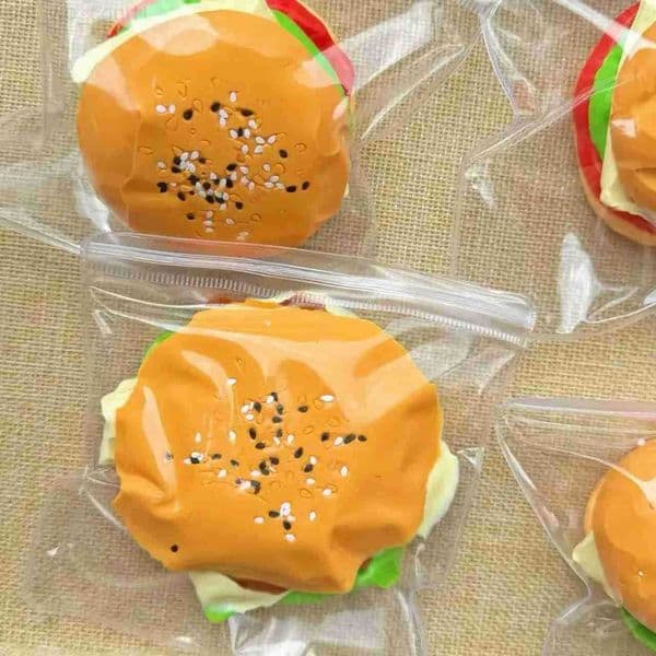 Silicone Hamburger Food Squeeze Toys for Kids Adult Soft Pinch Slow Rebound Squishy Toys Fidget Toys for Stress Relief H260313