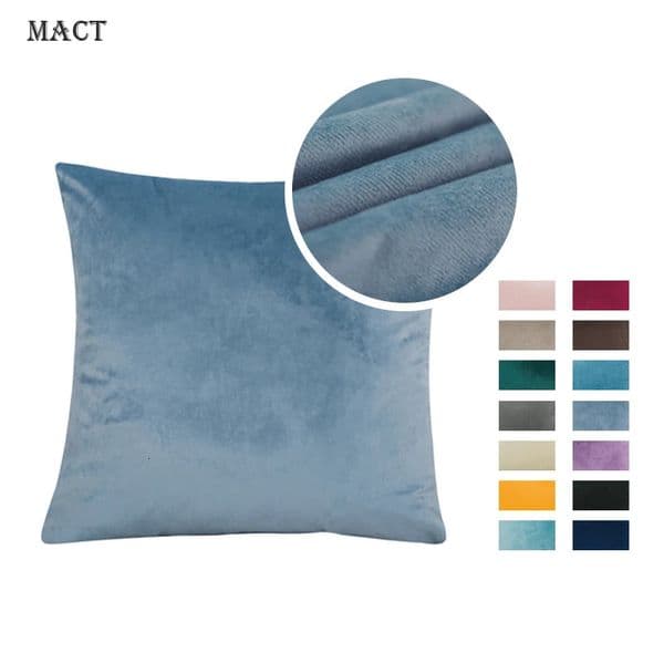 MACT 2PCS Velvet Throw Pillow Cover Soft Solid Decorative Square Cushion Case Sofa Bedroom Car Home55x5560x60cm Cozy Pillowcase 260312