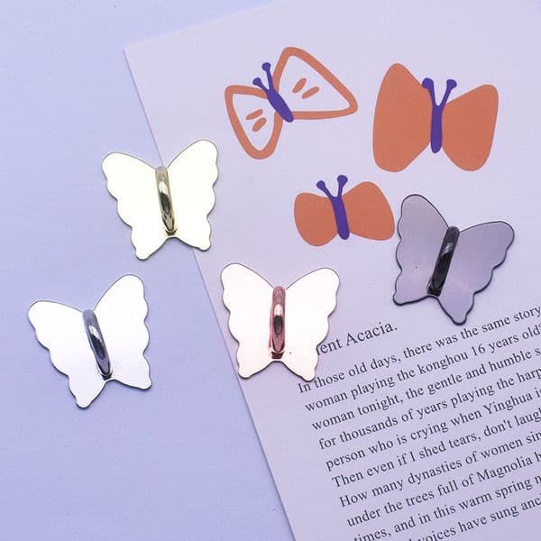 New Butterfly Metal DIY Phone Case Accessory Korean Style Ponytail Tag Exquisite Pendant Hook Wall Sticker