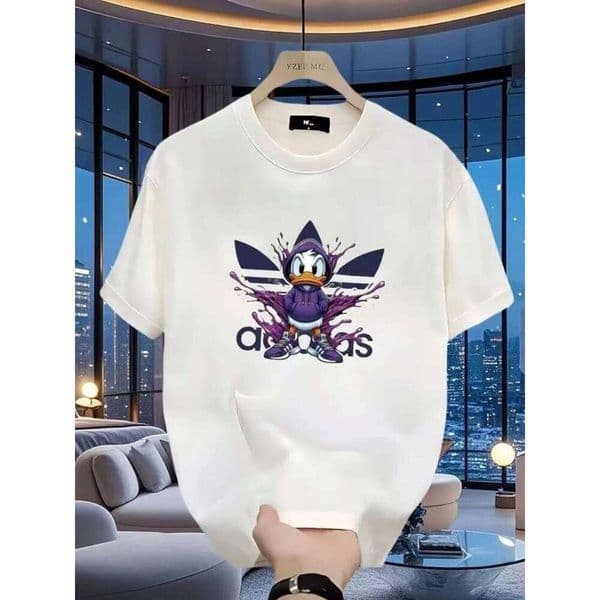 Heavyweight Pure Cotton Short-sleeved Summer Round-neck Printed T-shirts Women Trendy and Sporty Base Shirts for Men T260312