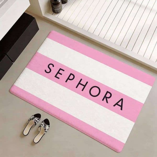 Fashion S-sephora Logo Floor Soft Flannel Non-Slip Door Mat - Thickened Rug for Living Room Home Decor 26H0313