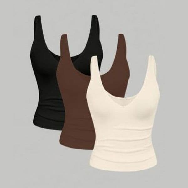 Women's Casual V Neck Sleeveless Vest Top Soft Breathable Loose Comfy Basic Tank Tops for Spring Summer Daily Wear and Outdoor Activities
