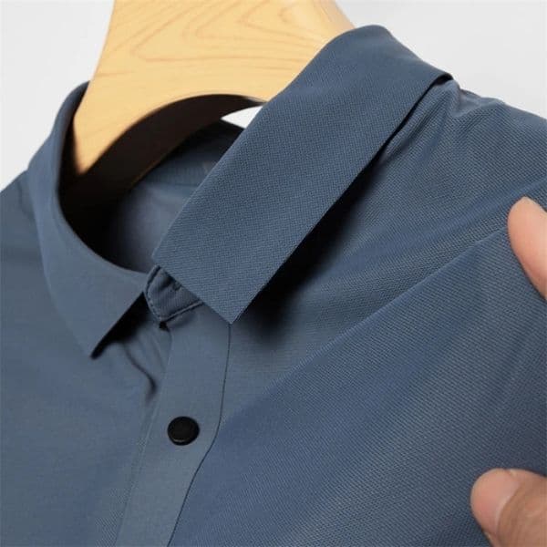 10 Color Mens Thin Polo Shirt Summer Ice Silk Business Casual Breathable Lapel Polo Shirt for Man Clothing 260302CJBJ