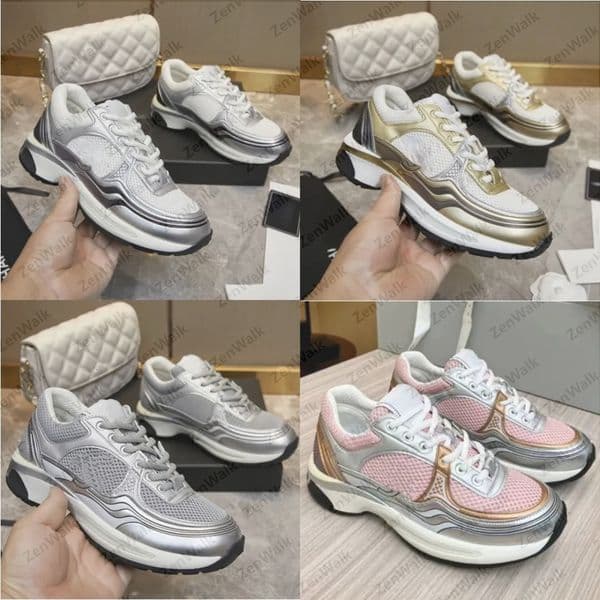 Designer sneakers chaussures casual women men runner trainers outdoor sports shoes platform gold silver sneaker classic luxury shoe 46