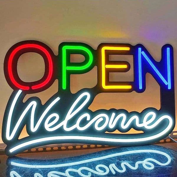 Open Sign Wall Mounted Neon Lights Bedroom LED Business Signs Office Man Beer Club Bar Christmas Party Gifts for Kids 26H0313