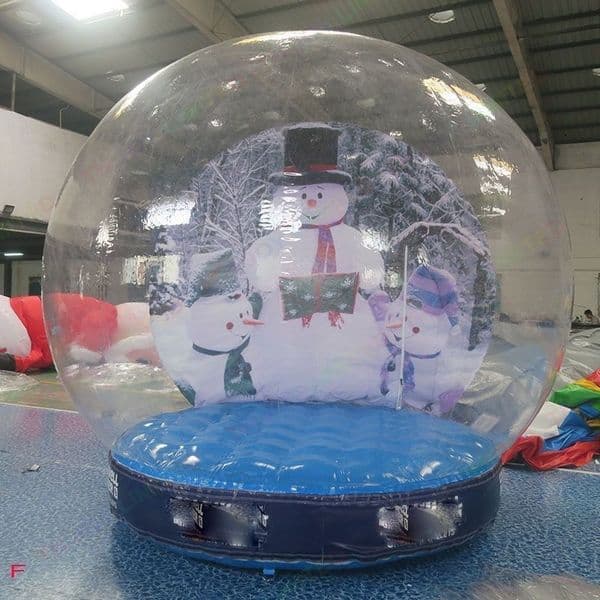 Free delivery Outdoor Activities 2026 New Xmas Decoration Snow BallDia Human Size Snow Globe Photo Booth Customized Backdrop Christmas Yard Clear Bubble Dome