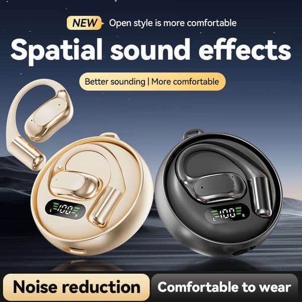 M114 Rotatable Ear-Hook Bone Conduction AI Smart Translation Wireless Bluetooth Earphones