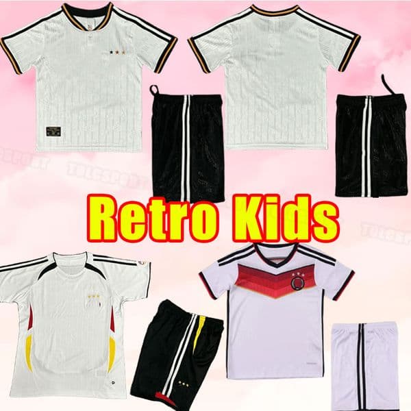 Germany kids kits Retro Littbarski BALLACK Soccer Jerseys KLINSMANN Matthias home shirt KALKBRENNER JERSEY child 1996 96 2006 2014