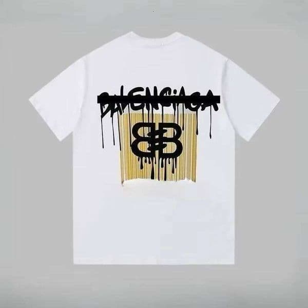 2025 Summer New Luxury Brand Y2K Simple Style Pure Cotton Printing Casual Business Top T-shirt for Men and Women T260312