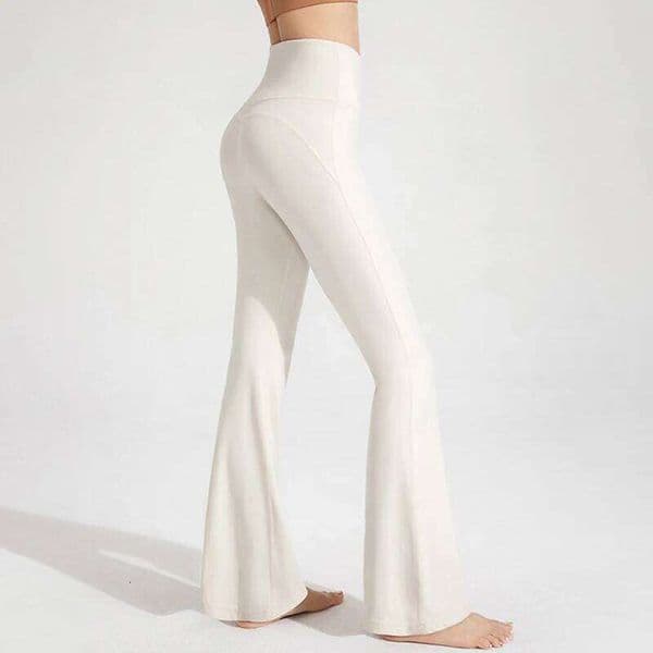 Naked High Waisted Waist Cinching Hip Lifting Fitness Exercise Elastic Bell Bottom Women Casual Outdoor Running Yoga Pants 26Y0313