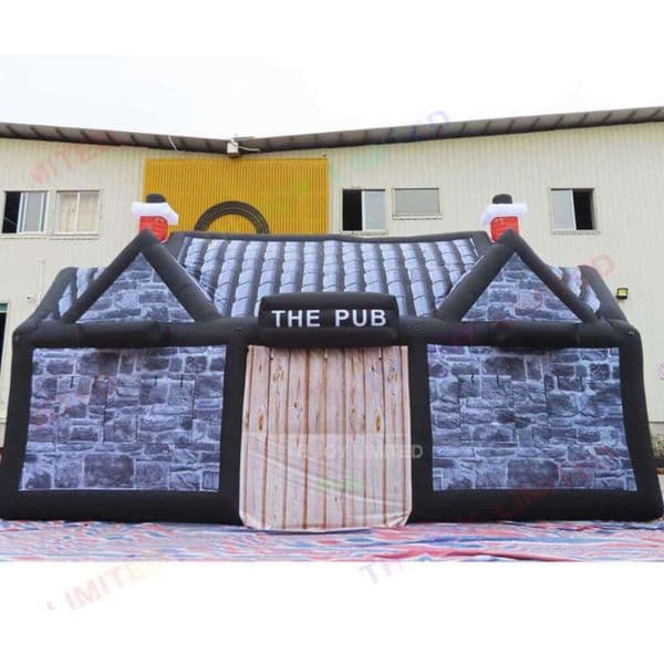 Ship Advertising Inflatables Outdoor Activities 8X5m 10X5m Traditional English Local Inflatable Bar Pub Full Printing Irish Pub Tent For Party