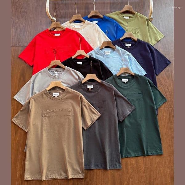 Men's T Shirts Designer Shirt High-quality Luxurious Man Large Letter Logo Embroidered Casual Pure Cotton Short-sleeved T-shirt Basic Sizes