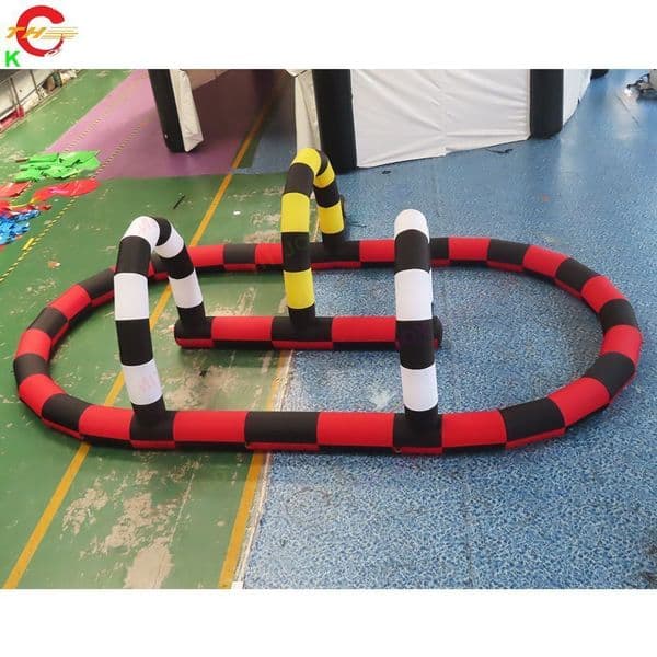 Free delivery Outdoor Activities 15mLx8mW (50x26ft) small kids Didi Car Swing cars Inflatable Race Track Game Toys for sale