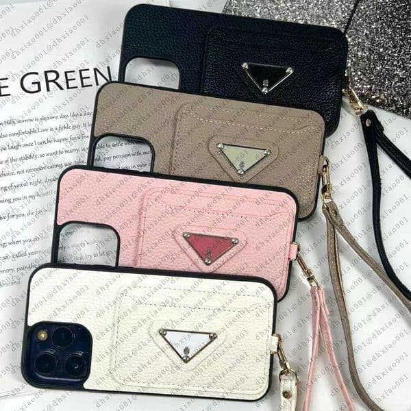 Luxury Phone Case Designer iPhone Case for iPhone 17 Pro Max 16 Pro Max 15 Pro 14 13 12 11 15 Plus 16 Plus Case Card Slot Holder Caviar Leather Full Coverage Cell Phonecase