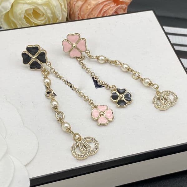 designer jewelry cc earrings 26 Sakura Earrings for Women with Engraved Characters channels earring