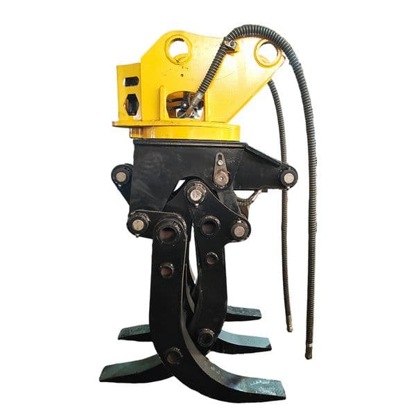 06 Single cylinder custom excavator hydraulic rotary grabbing wood, garden logging and clamping equipment
