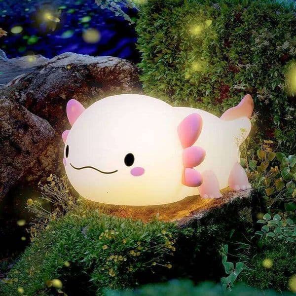 FreeShipCute Axolotl LED Night Light,Dinosaur lamp,Squishy USB & Mobile Touch Lights,Night Bedroom Lamp 26Y0313