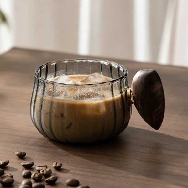 Heat Resistant Glass Cup for Pour Over Coffee Iced Americano Latte Home Coffee Tea Mug for Men Women C260313