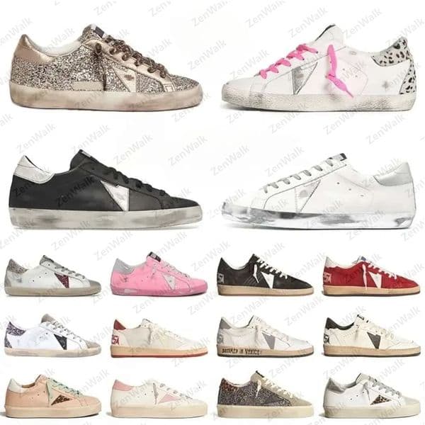 Designer casual shoes men mens designer women running shoes TOP Classic low golden superstar with box Italy sneakers womens shoe dirty