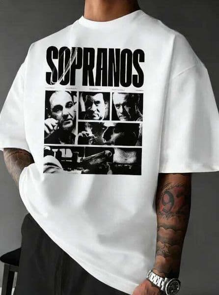Spring/Summer Classic TV Show Pattern Printed Cotton for Men/Women Retro Trendy Casual Short Sleeve Round Neck T-shirt J260312