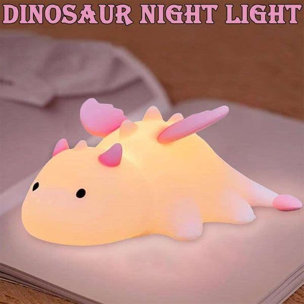 Dragon Light for Kids, Rechargeable 7 Colors Silicone Night Lights with Magnetic Base & Timer, Dimmable Nursery 26Y0313