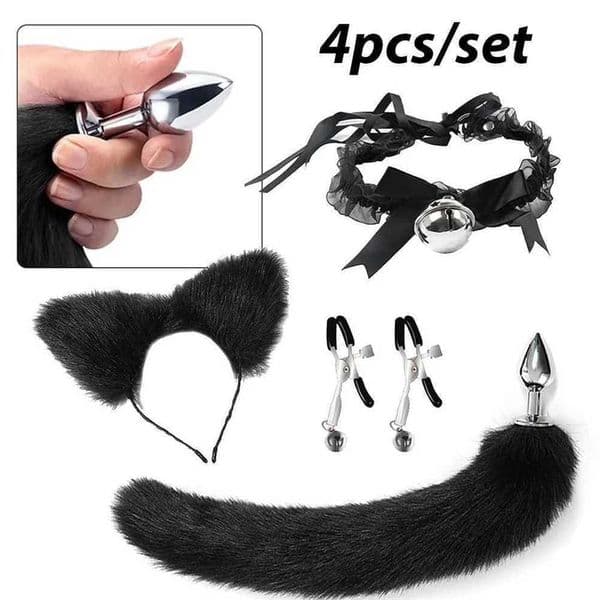 Sex Toys Fox Tail Butt Plug Role Play Hair Hoop Cat Choker Fetish Women Nipple Clamps Exotic Accessories For Couple Cosplay Anal Ha99