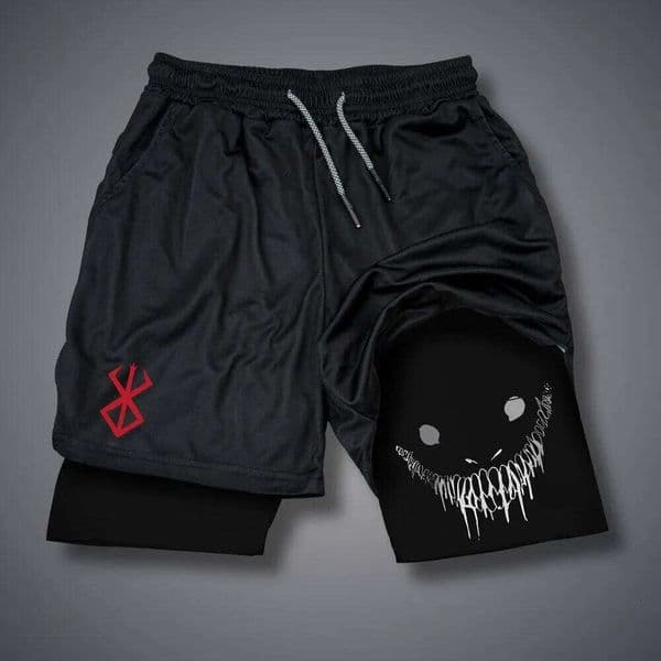 Summer Men Running Fitness Gym Training 2 in 1 Sports Quick Dry Workout Jogging Double Deck Shorts Z260314