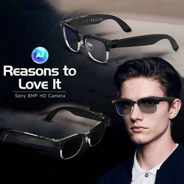 AI Smart Glasses With 800W Camera Translation Photography Video Recording Music Playback Anti Blue Light And Photochromic Lenses