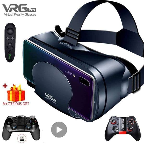 Virtual Reality 3D VR Headset Smart Glasses Helmet for Smartphones Cell Phone Mobile 7 Inches Lenses Binoculars Goggles Devices 26Y0314