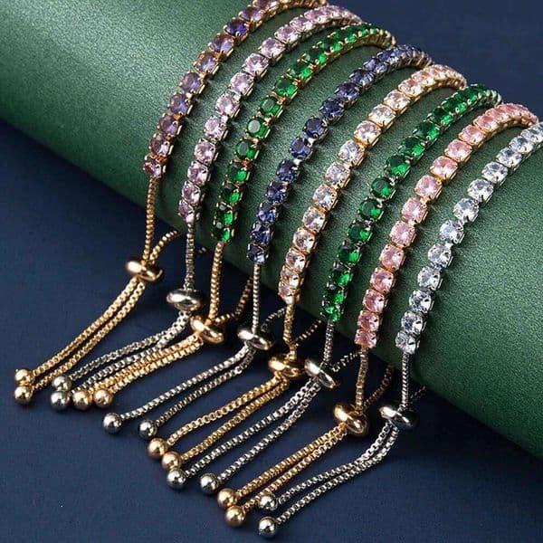 ZHOUYANG Tennis Bracelet For Women Luxury Handy Adjustable 4 Claws Mosaic 4mm Zirconia Rose Gold Color Fashion Jewelry Gift H133 Z260313