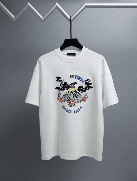 Men's Plus Tees & Polos Men's Designer White T-shirt Women's Fashion Pattern Printing Short Sleeve Men's and Women's Clothing Street Casual Loose T-shirt Q33V