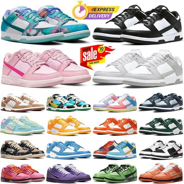 shipping shoe men women designer sneakers panda shoes Futura White Black University Blue Orange Aster Pink GAI mens womens outdoor sports trainers
