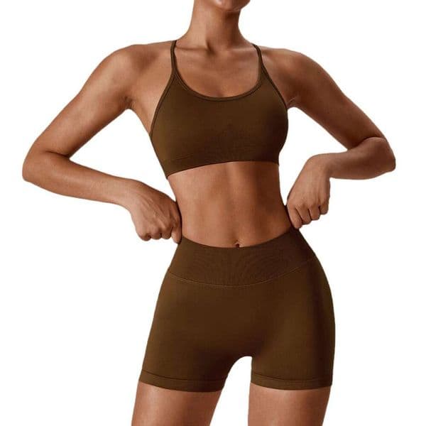 Yoga Set Seamless Yoga Fitness Sports Wear Set Quick Dry Tight Women's Style European And American Design Summer Running Gym Set Outdoor Tracksuit Jacket