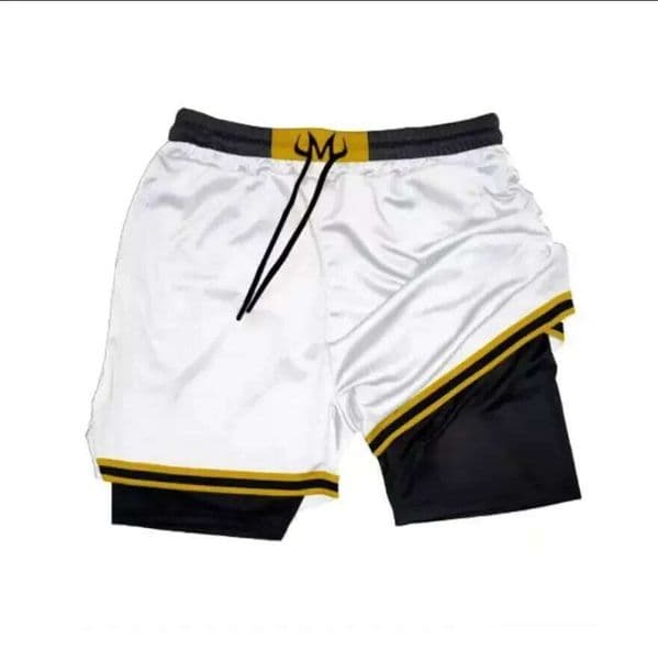 Summer men's double layered men anime high waisted oversized breathable training and fitness sports shorts Z260314