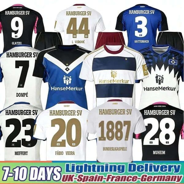 Hsv Trikot Soccer 25 26 27 Hamburger SV Jersey GLATZE VAGNOMAN ONANA LEIBOLD REIS DUDZIAK Football Shirt Kids Kit Hamburg Special top