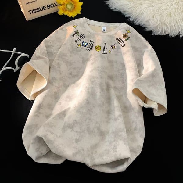 Summer Butterfly Necklace Embroidered Top Polo Black And Designer T-shirt White Printed Unisex Fashionable Loose Designer Hoodie Casual Shortsleeved