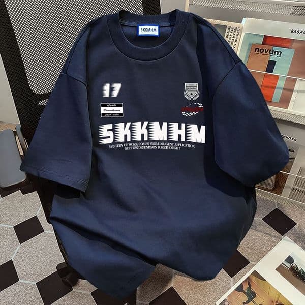 Polo Designer T-shirt Summer Heavyweight High Street Designer Hoodie Printed Loose Simple Shortsleeve For Men American Style Highend Fashion Casual Top