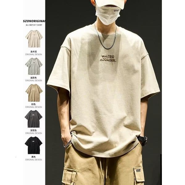 Summer Polo American Retro Heavyweight Shortsleeve Men's Designer Hoodie Designer T-shirt Fashionable And Insstyle Simple Trendy Artistic With Laidback Vibe